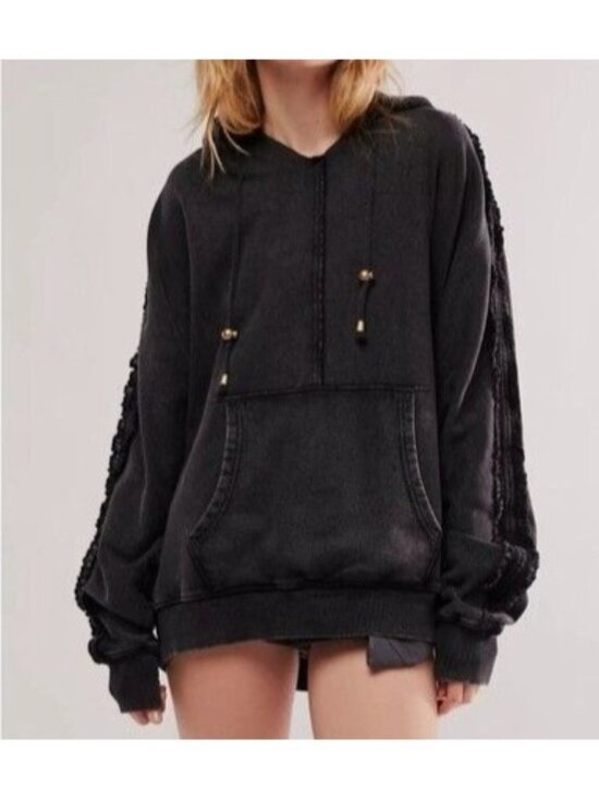 Free People Tops - Free People XOXO Hoodie Oversized Athleisure Boho Grunge Streetwear Womens S